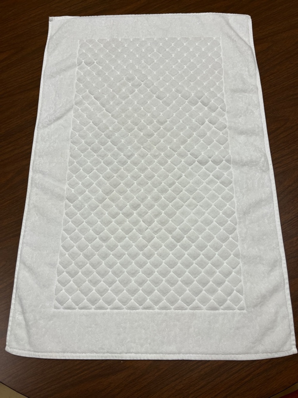 Yves Delorme White Quilted Bath Mat